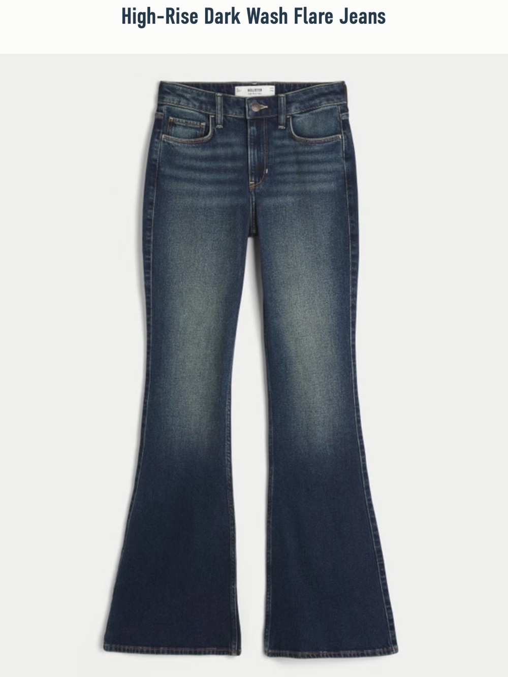 Hollister High-Rise Dark Wash Flare Jeans